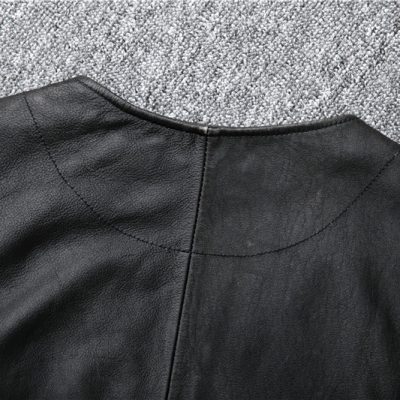 Áo gile da AKD029 đen