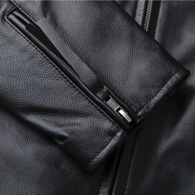 Áo da bò big size AKD016 đen