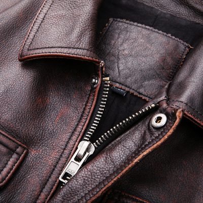 Áo da nam size lớn AKD027 nâu đỏ