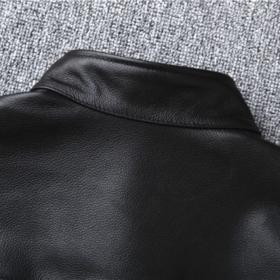 Áo da big size AKD015 đen