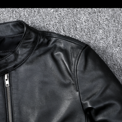 Áo khoác da bò thật AKD013 đen