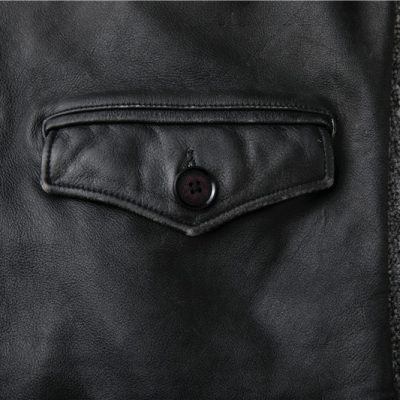 Áo gile da AKD029 đen