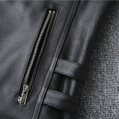 Áo da thật đẹp AKD024 đen