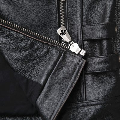 Áo da thật đẹp AKD024 đen