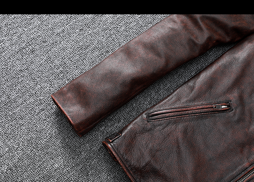 áo da màu đỏ nâu