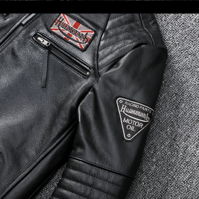 Áo khoác nam da bò thật AKD025 đen