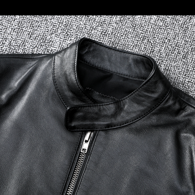 Áo khoác da bò thật AKD013 đen