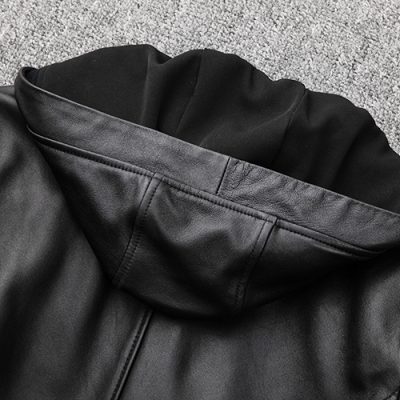 Áo khoác nam da cừu AKD026 đen