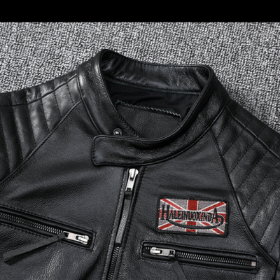 Áo khoác nam da bò thật AKD025 đen