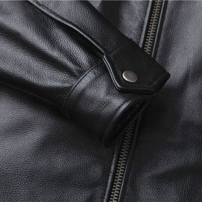 Áo da big size AKD015 đen