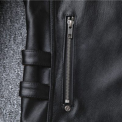 Áo da thật đẹp AKD024 đen