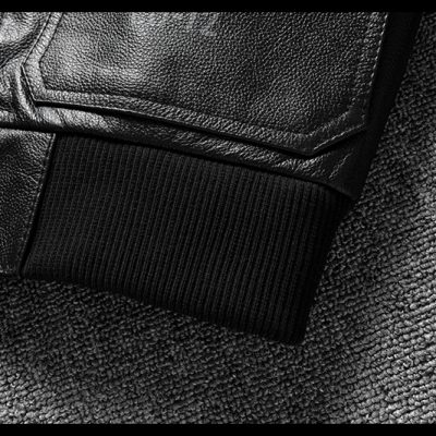 Áo khoác da nam béo AKD028 đen