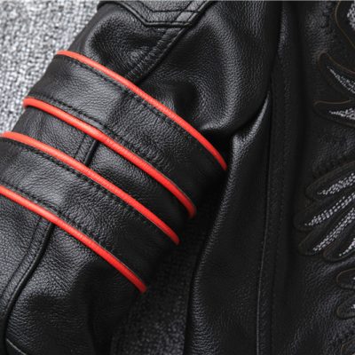 Áo da thật đẹp AKD024 đen