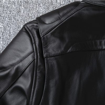 Áo da bò big size AKD016 đen