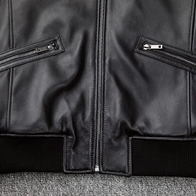 Áo khoác da cừu AKD033 đen