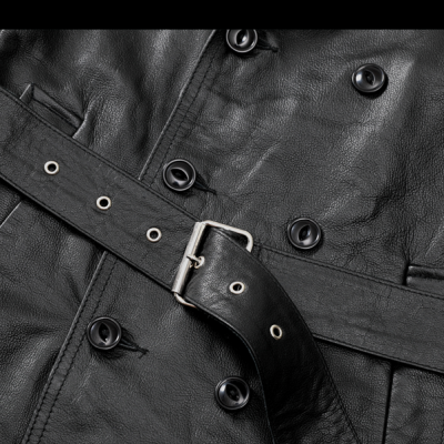 Áo khoác da thật nam AKD032 đen