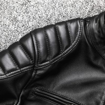 Áo da bò thật AKD012 đen