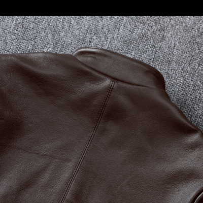 Áo da nam size lớn AKD031 nâu đậm