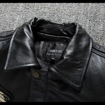 Áo khoác da nam béo AKD028 đen