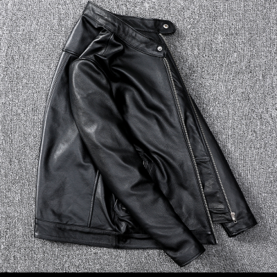 Áo khoác da bò thật AKD013 đen