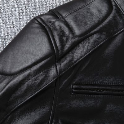 Áo da bò big size AKD016 đen