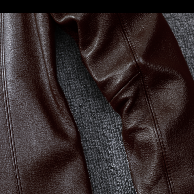 Áo da nam size lớn AKD031 nâu đậm