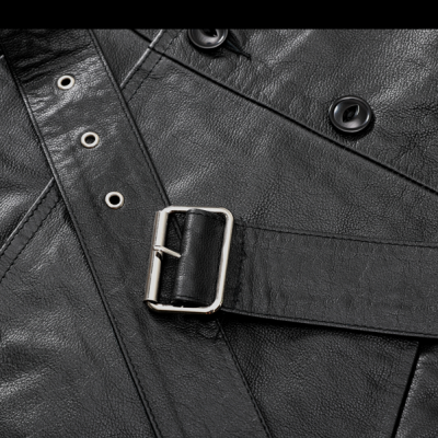 Áo khoác da thật nam AKD032 đen