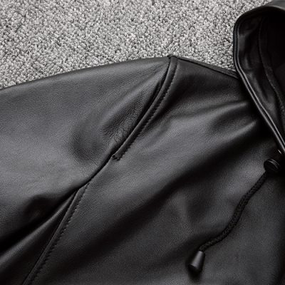 Áo khoác da cừu AKD033 đen