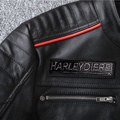 Áo da thật đẹp AKD024 đen