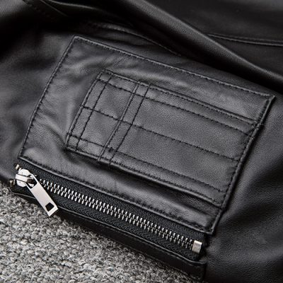 Áo khoác da cừu AKD033 đen