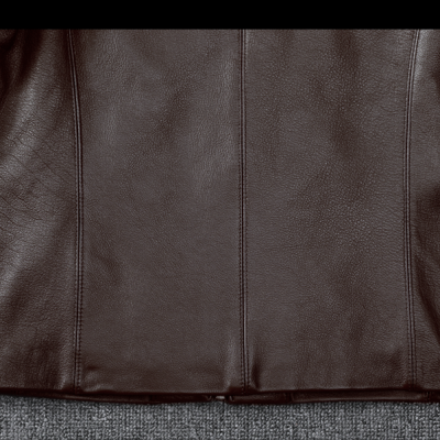 Áo da nam size lớn AKD031 nâu đậm