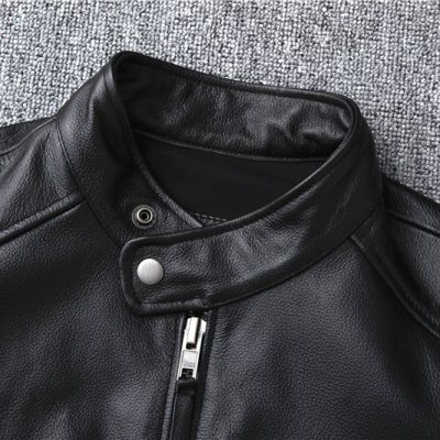 Áo da big size AKD015 đen