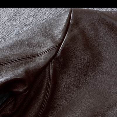 Áo da nam size lớn AKD031 nâu đậm