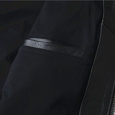 Áo da big size AKD015 đen