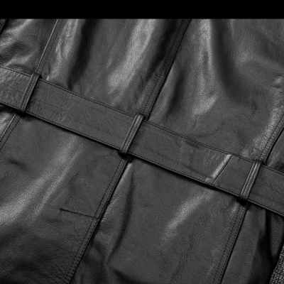 Áo khoác da thật nam AKD032 đen