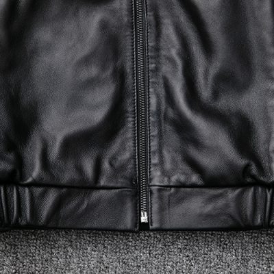 Áo khoác nam da cừu AKD026 đen