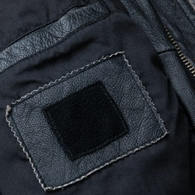 Áo da bò thật big size AKD014 đen