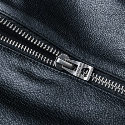 Áo da thật size to AKD018 đen