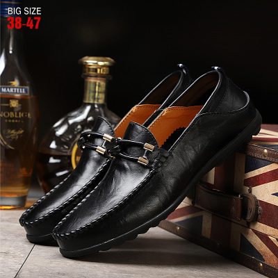 Giày lười nam big size GTD044 nâu đỏ