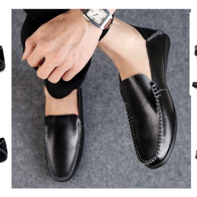 Giày lười big size nam GTD047 đen DL