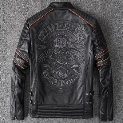 Áo da bò AKD010 đen