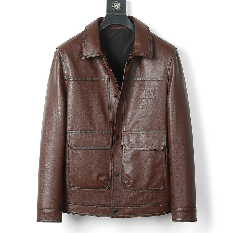 Áo khoác da bò nam thời trang