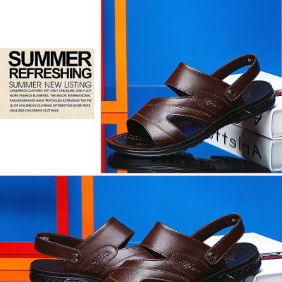 Dép nam big size GTD026 nâu