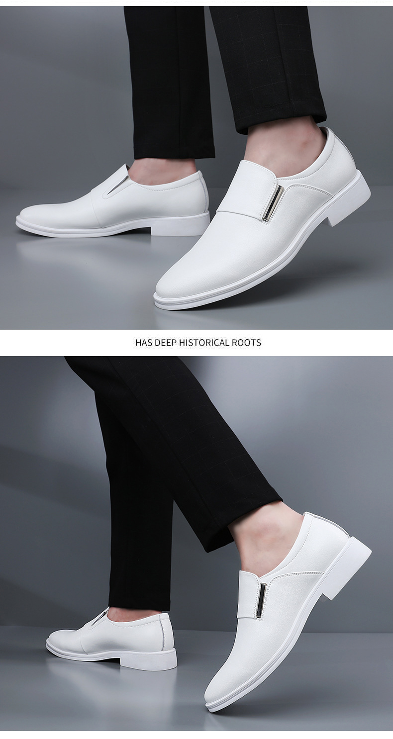 Giày da mũi nhọn mềm mại kiểu Anh