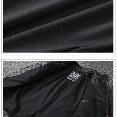 Áo da bò AKD010 đen