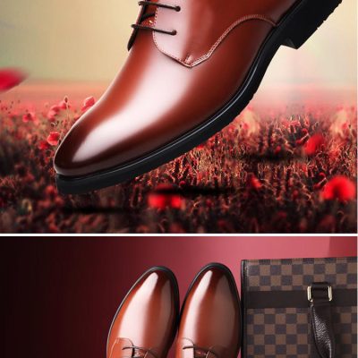 Giày Nam Da Bò Thật GTD014 Đen