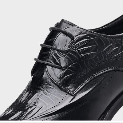 Giày Da Bò Nam GTD017 Đen