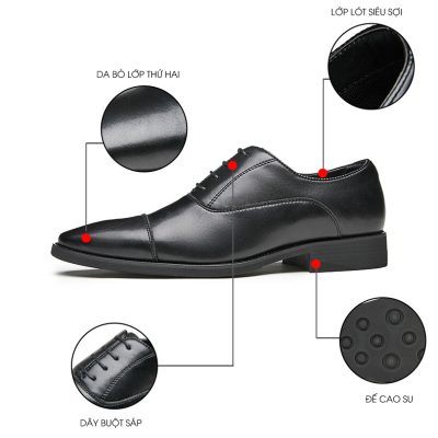 Giày công sở nam GTD019 nâu (bình thường)
