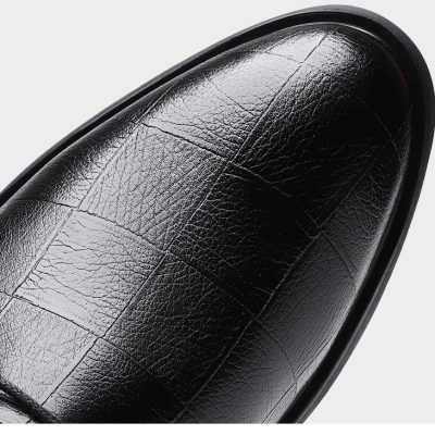 Giày tăng chiều cao nam GTD011 đen vuông