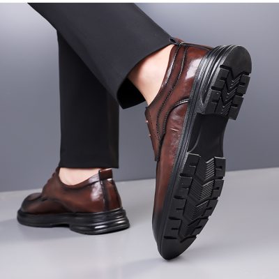 Giày da bò nam GTD036 nâu